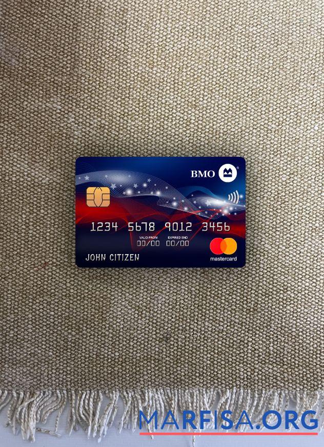 Realistic USA BMO Bank of Montreal bank mastercard photolook front template